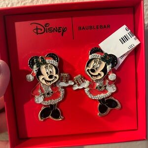 Disney BaubleBar Minnie Mouse Christmas Earrings